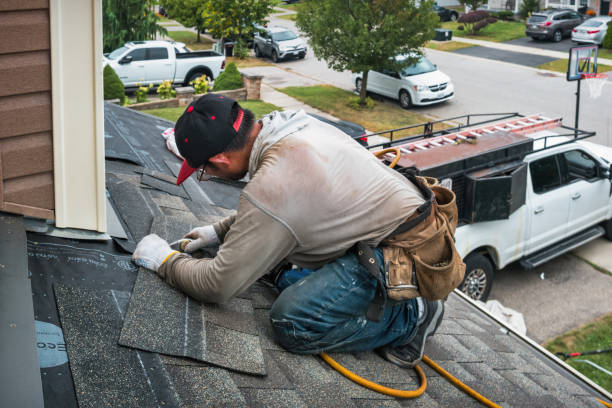 Professional Gutter Repair And Installation technician working in Berea, OH